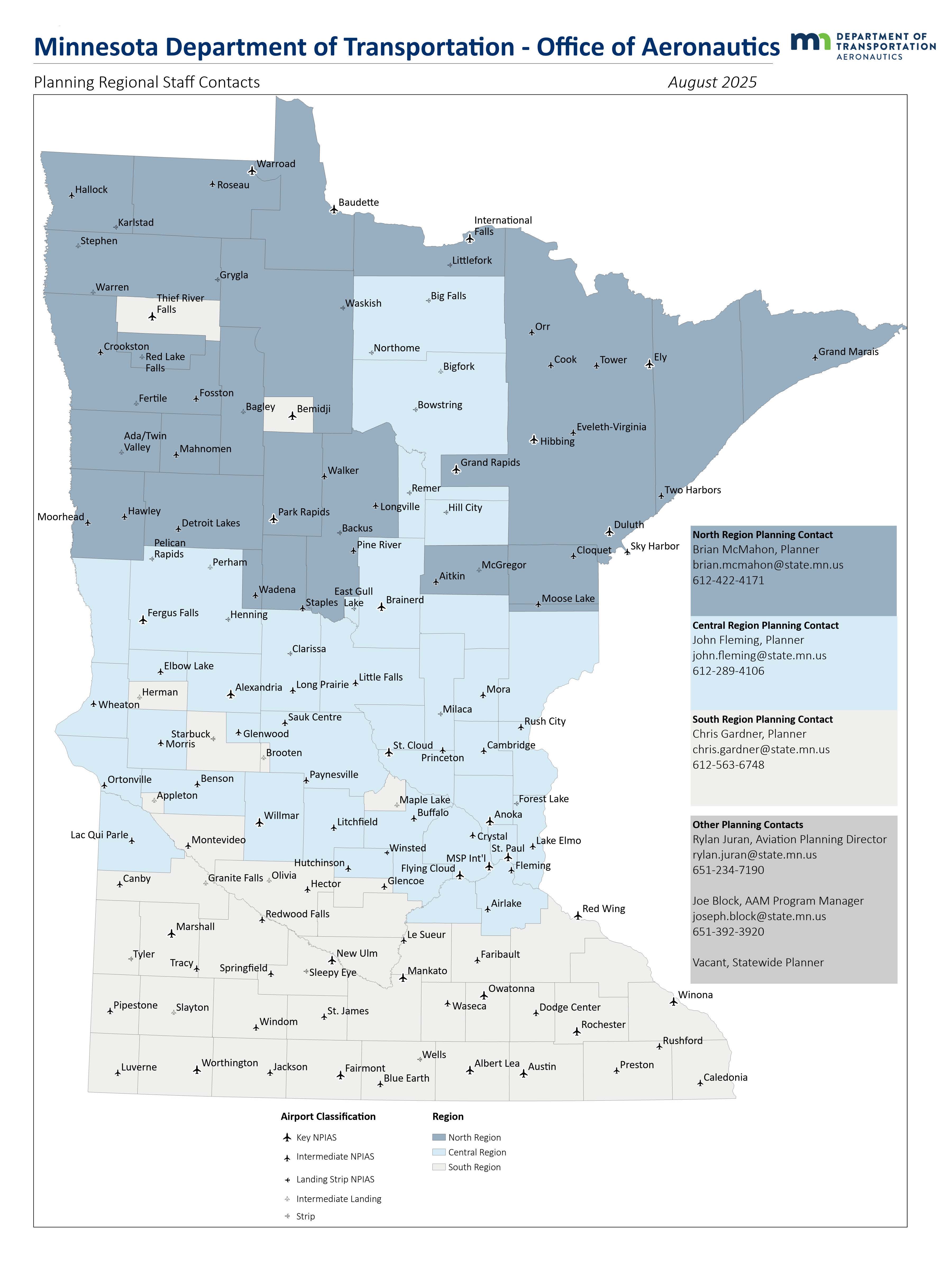 Map of Planning and Zoning Regions