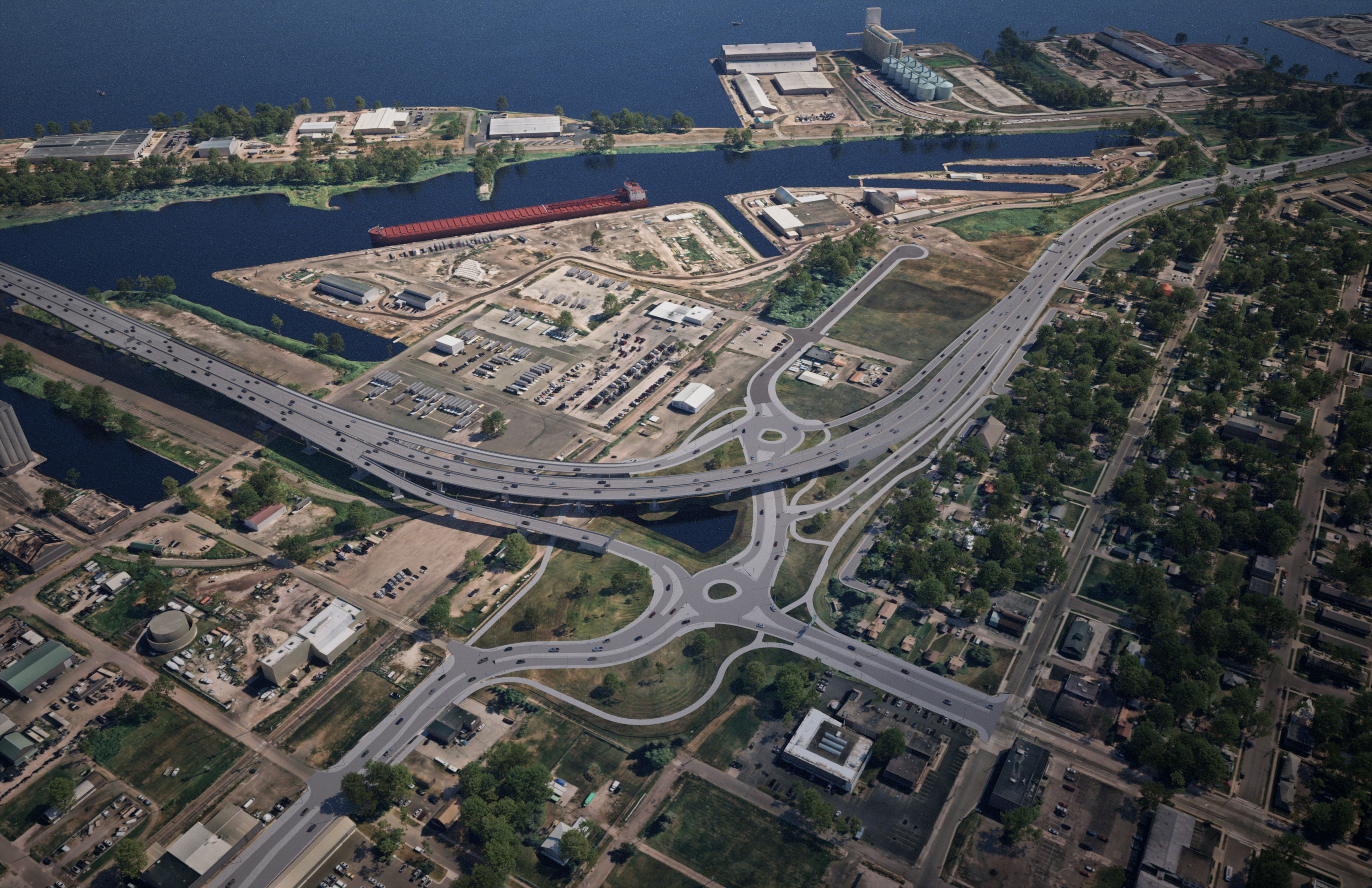 A rendering of the new Superior interchange.