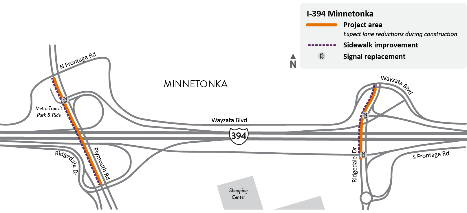 Plymouth Road, Ridgedale Drive in Minnetonka location map