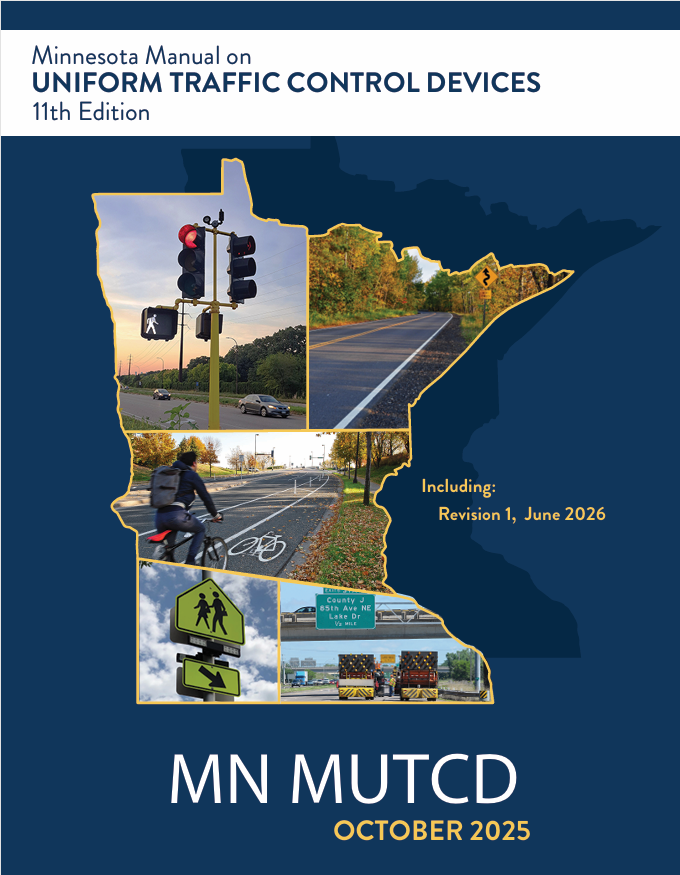 Cover of the Minnesota Manual on Uniform Traffic Control Devices, 11th Edition, dated October 2025
